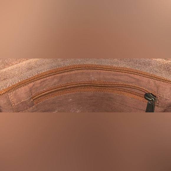 Boho Fringed Suede Patchwork Large Messenger Bag - Picture 11 of 11